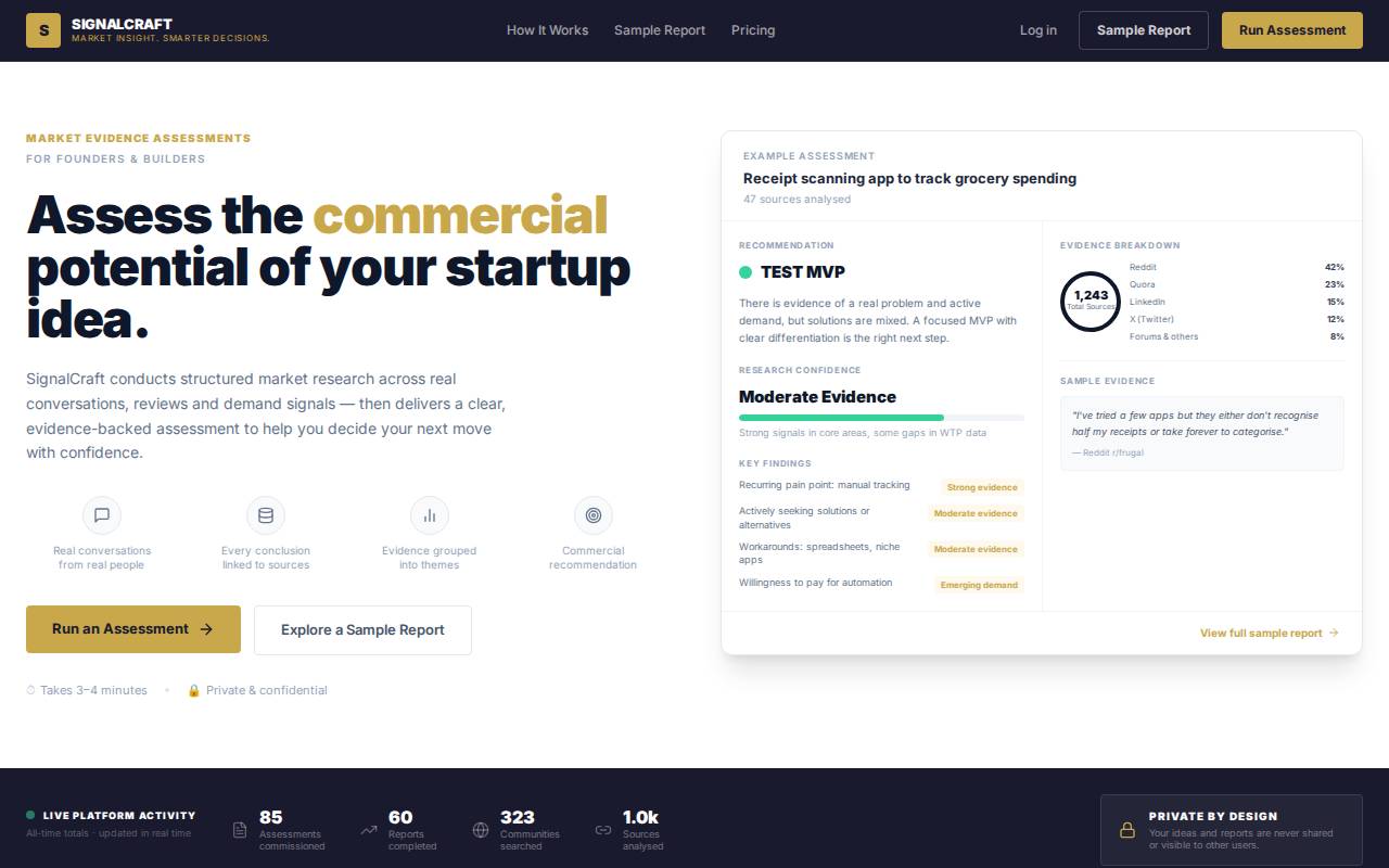 Screenshot of signal-craft-validate.com