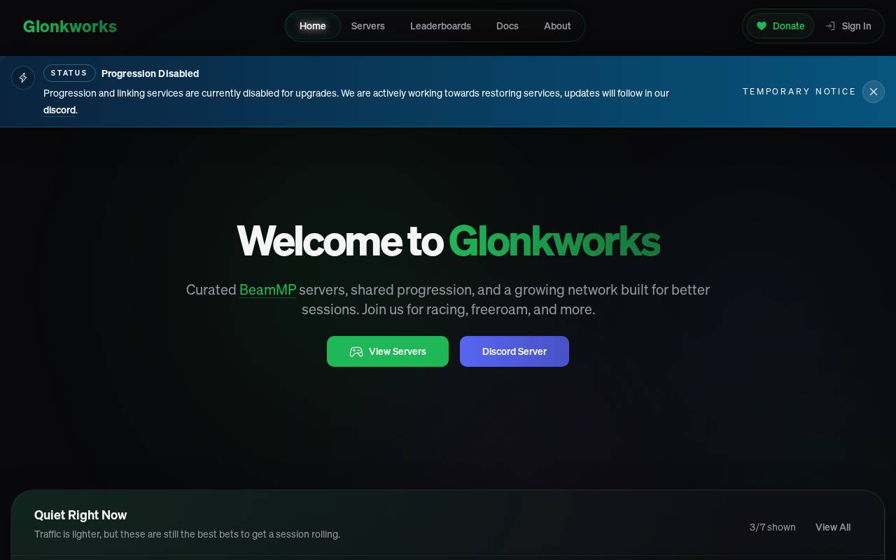 Screenshot of glonk.party