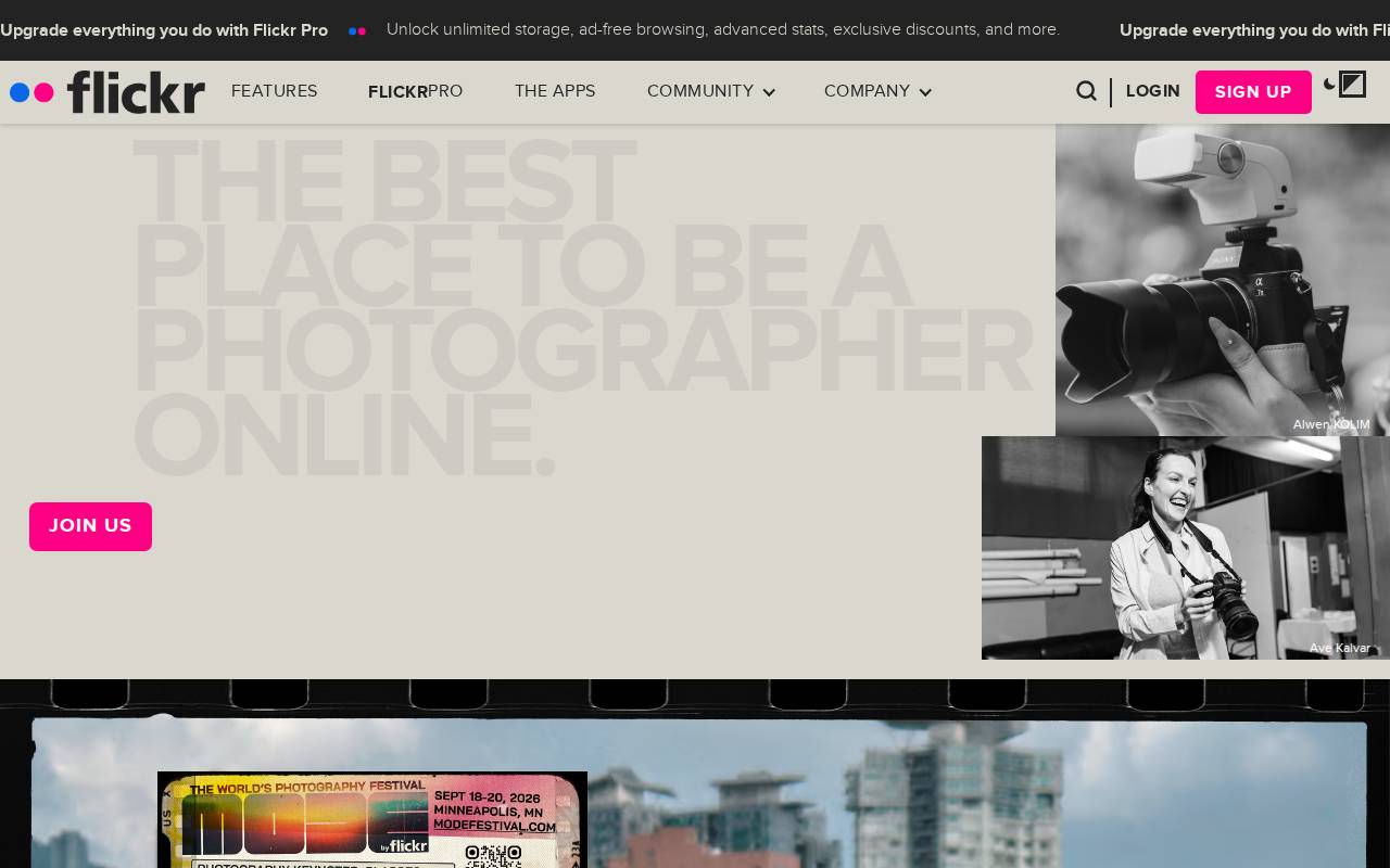 Screenshot of flickr.com