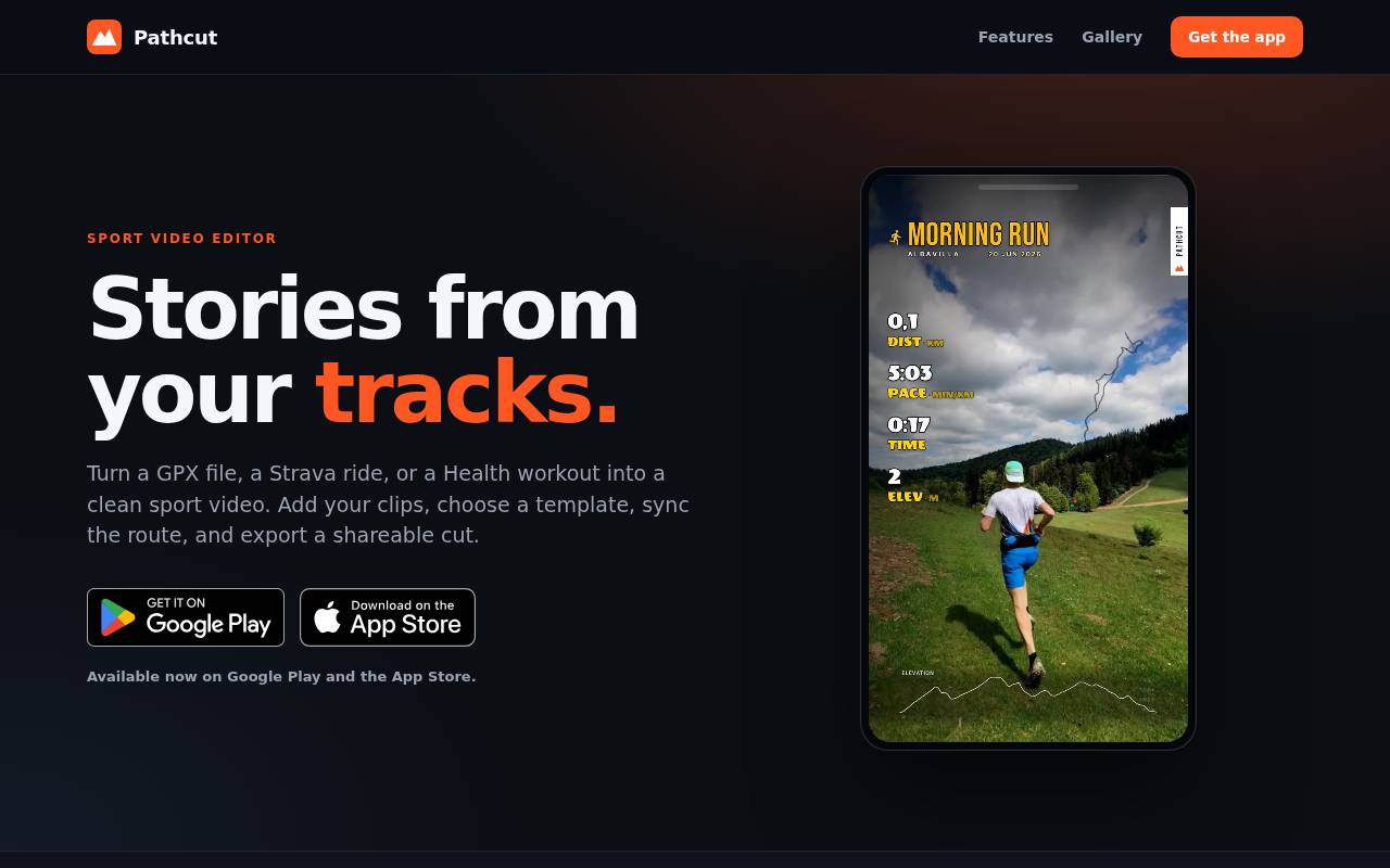 Screenshot of pathcut.app