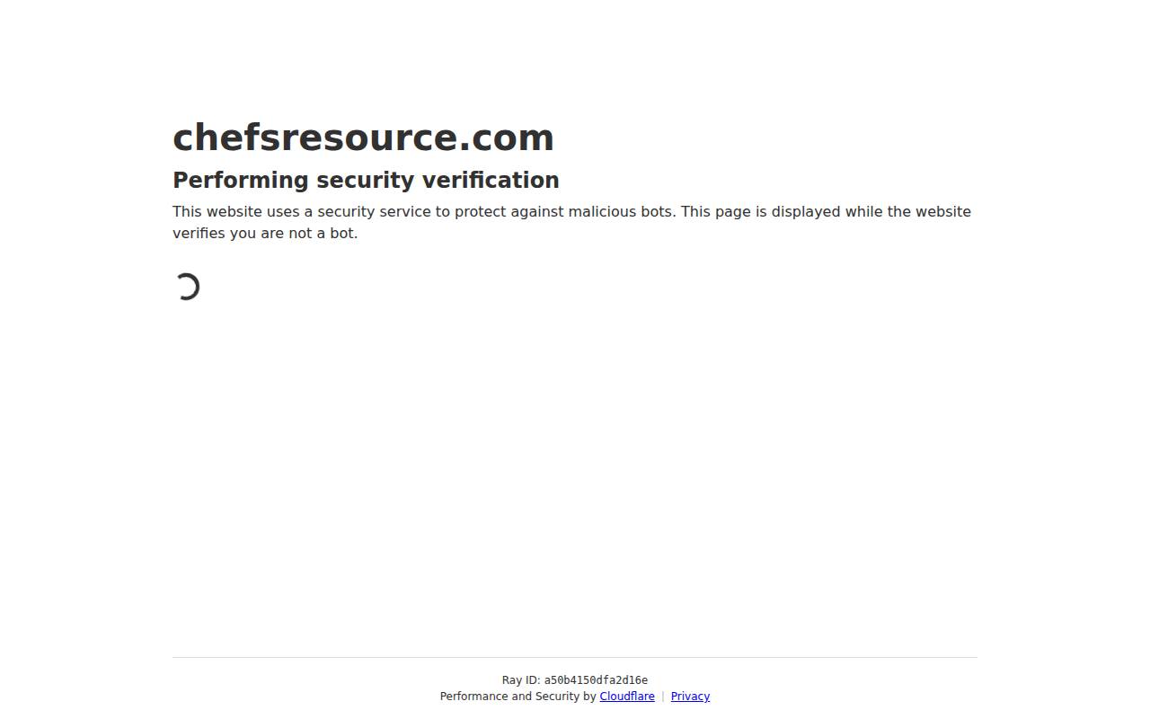 Screenshot of chefsresource.com