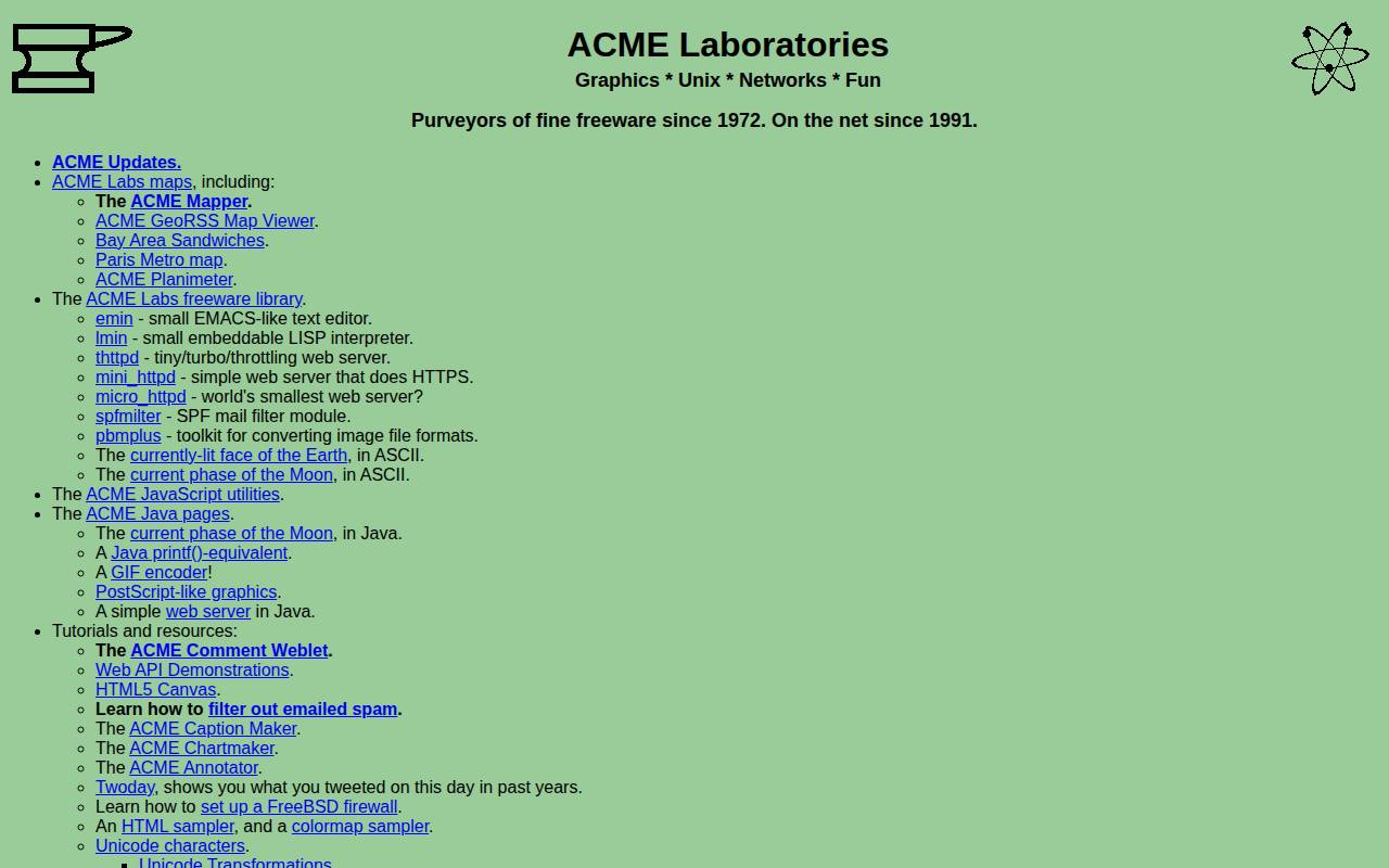 Screenshot of acme.com