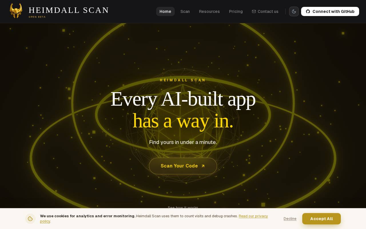Screenshot of heimdallscan.com