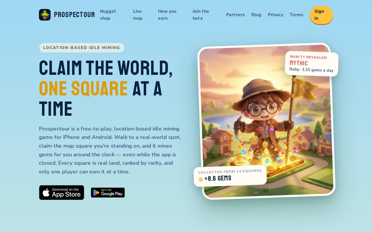 Screenshot of prospectour.co.uk