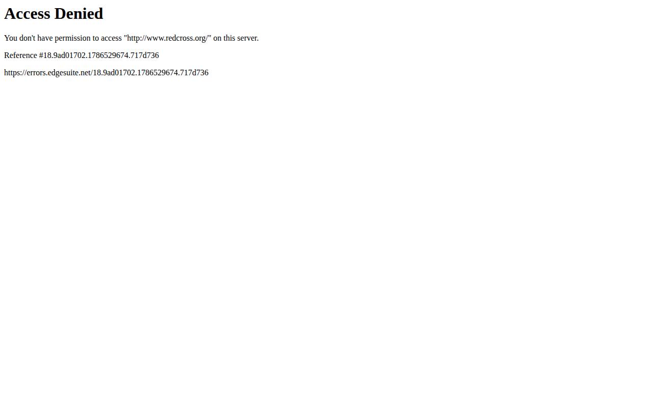 Screenshot of redcross.org