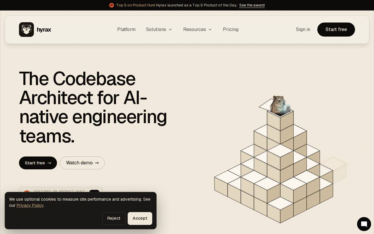 Screenshot of hyrax.dev
