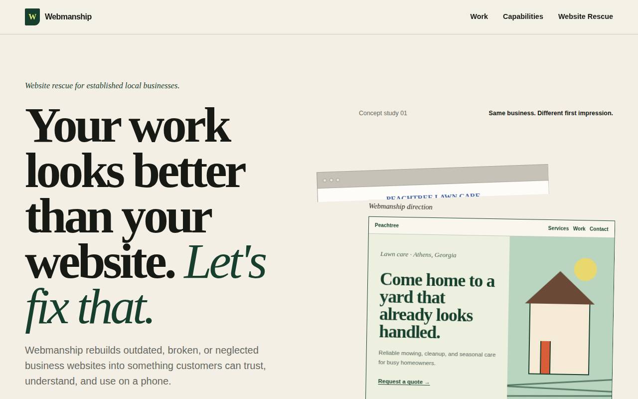 Screenshot of webmanship.com