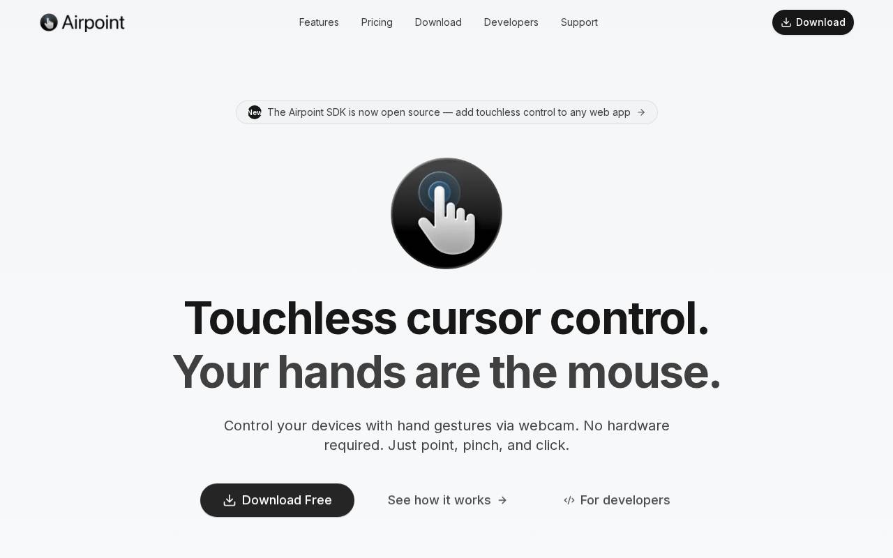 Screenshot of www.airpoint.app