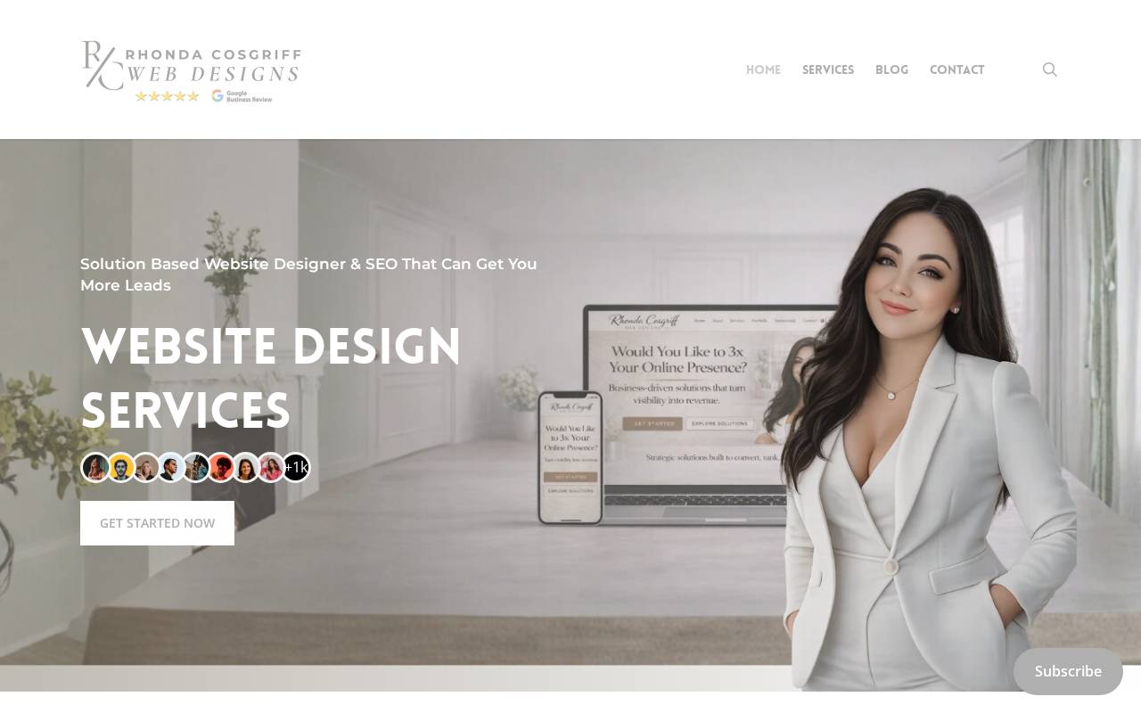 Screenshot of rhondacosgriffdesigns.com