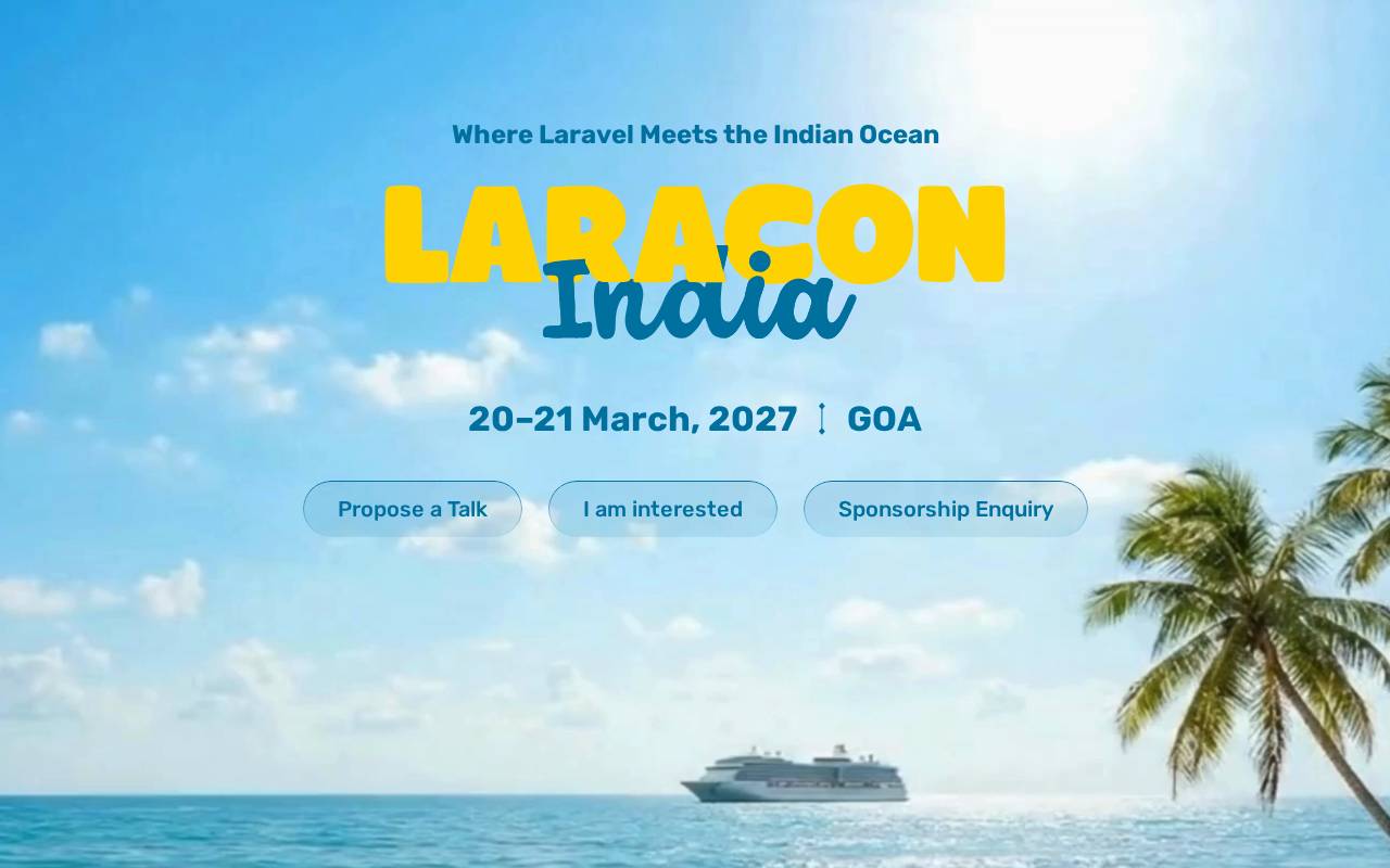 Screenshot of laracon.in
