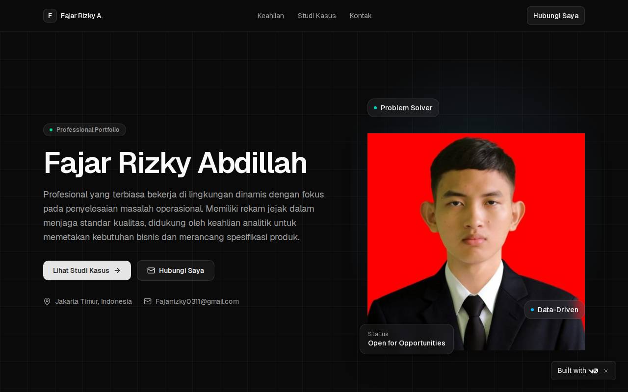 Screenshot of v0-fajarrizkyabdillah.vercel.app
