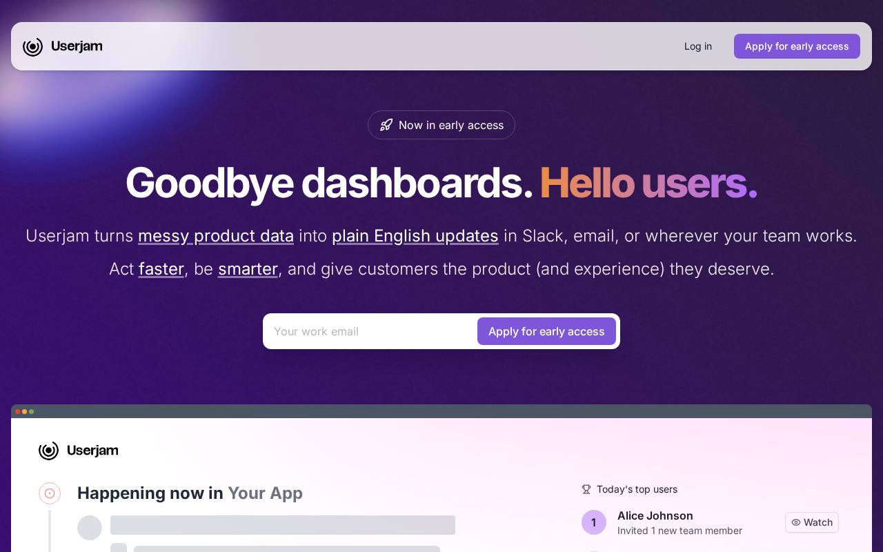 Screenshot of userjam.com