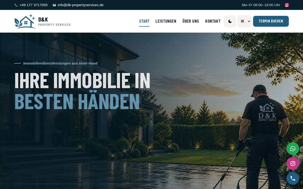 Screenshot of dk-propertyservices.de