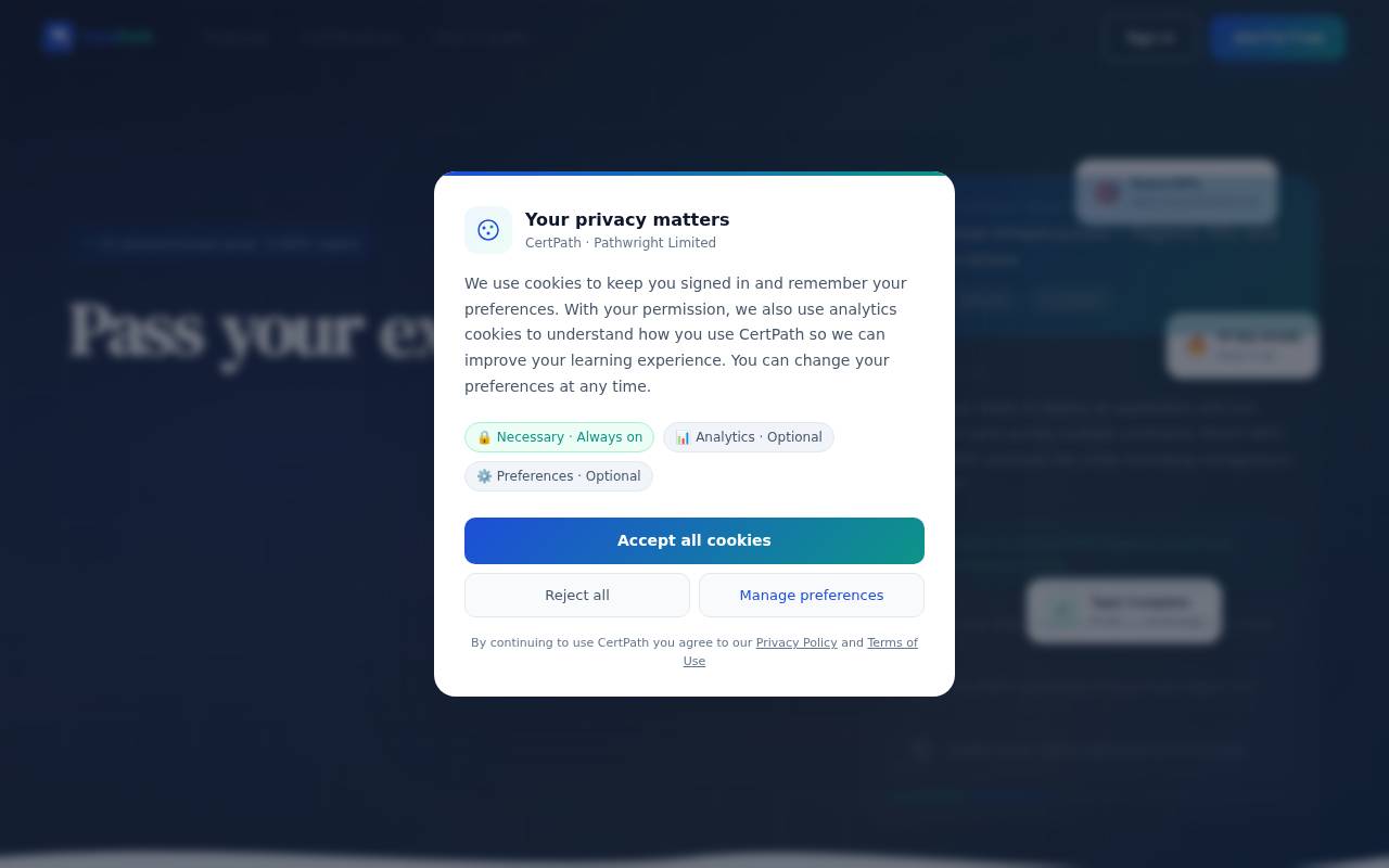 Screenshot of certpath.app