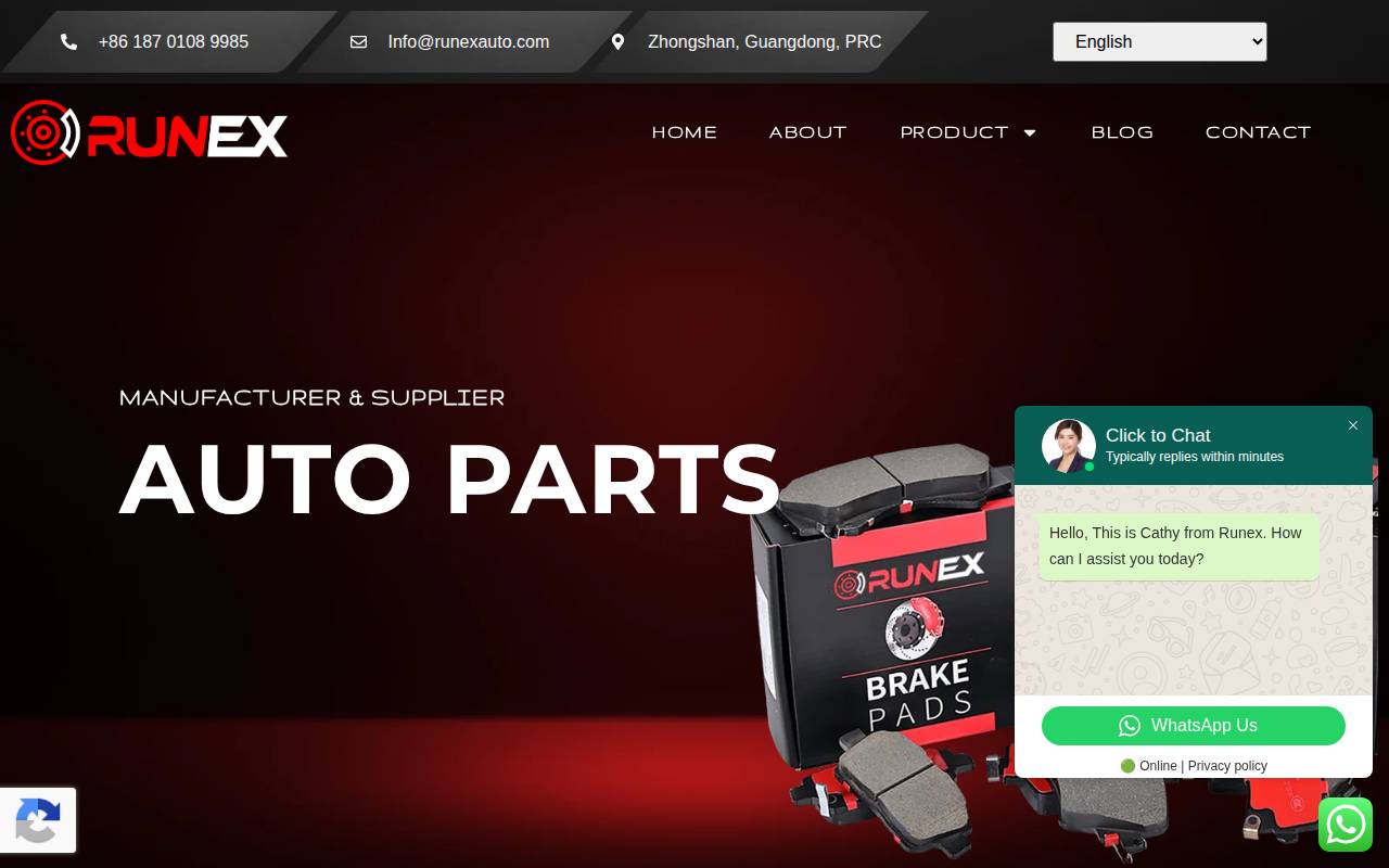 Screenshot of runexauto.com
