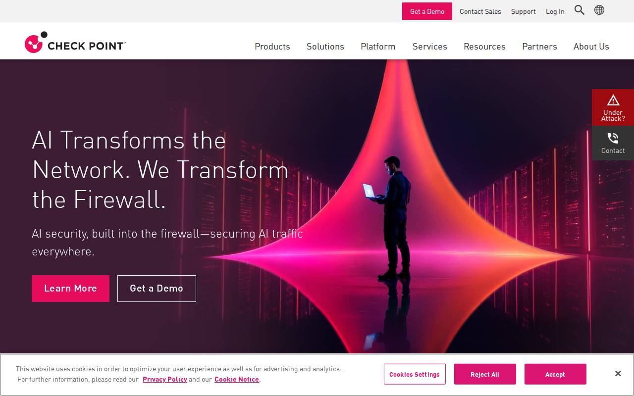 Screenshot of checkpoint.com