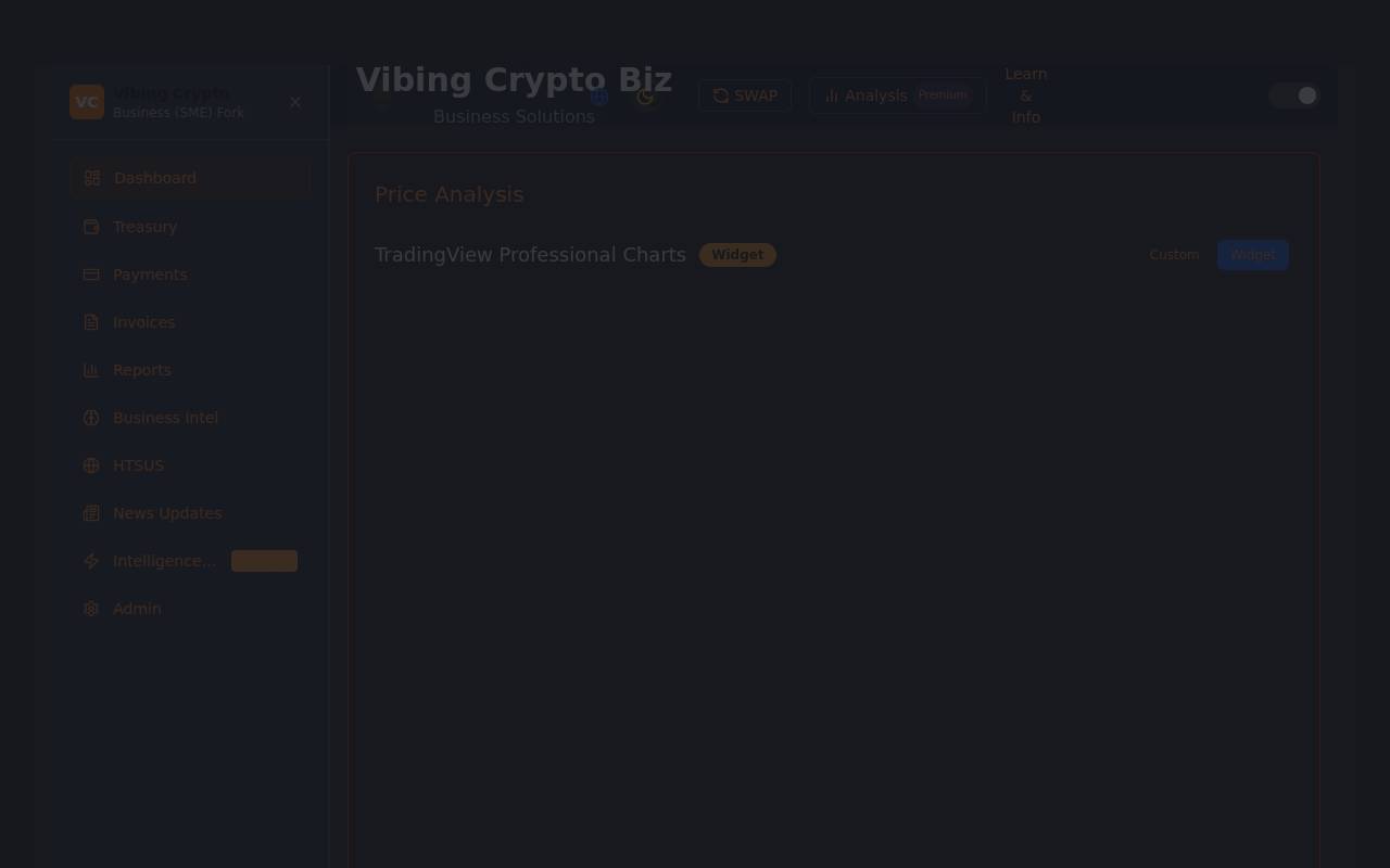 Screenshot of the-vibing-crypto-business-fork-test.replit.app