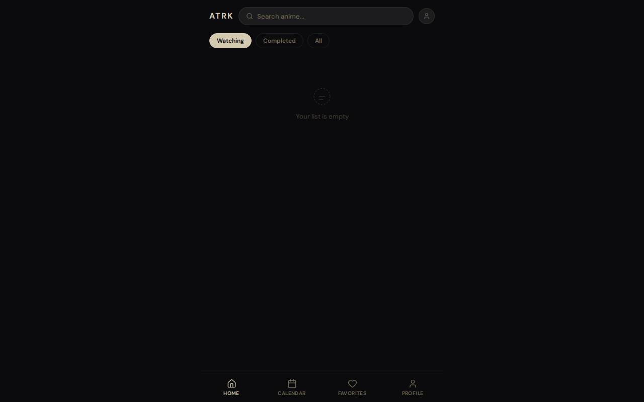 Screenshot of myanitracker.com
