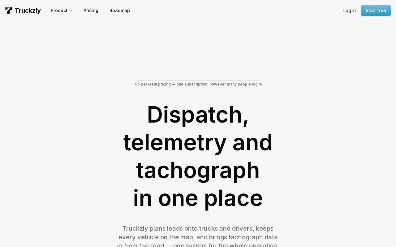 Screenshot of truckzly.com