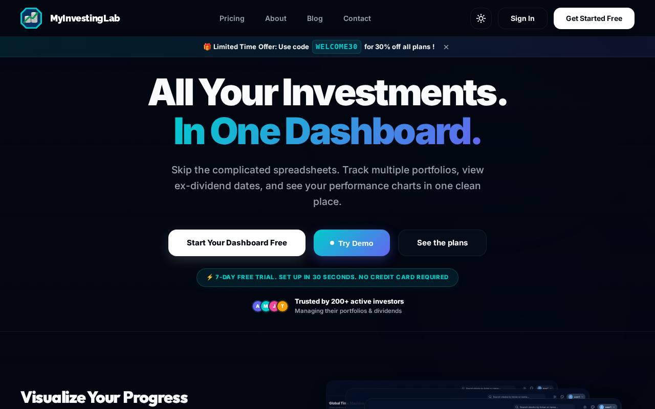 Screenshot of myinvestinglab.com