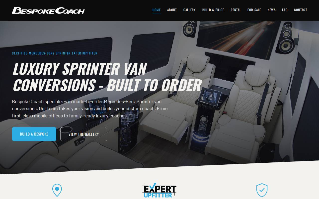 Screenshot of bespokecoach.com