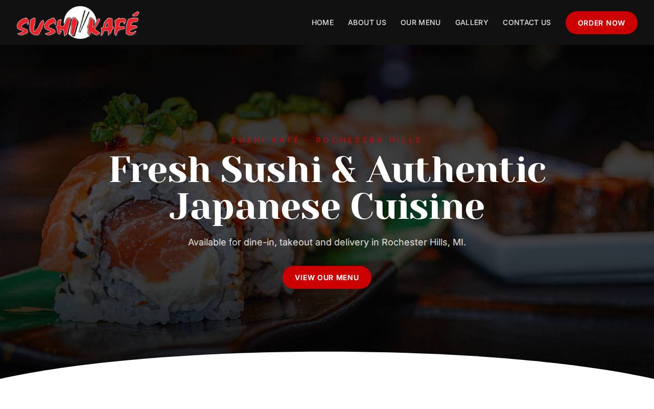 Screenshot of sushikafe.com