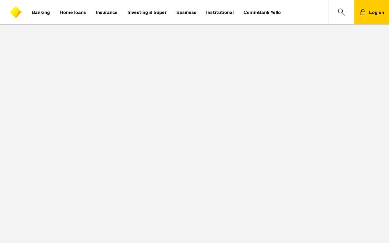 Screenshot of commbank.com.au
