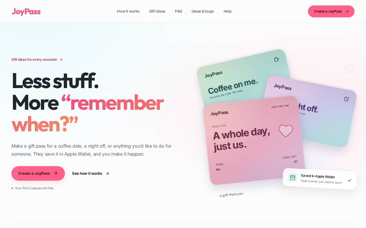 Screenshot of joypass.co