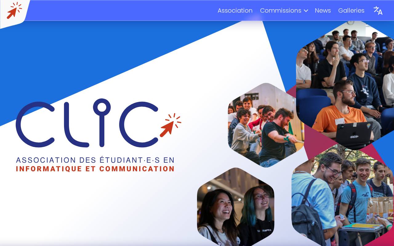 Screenshot of clic.epfl.ch