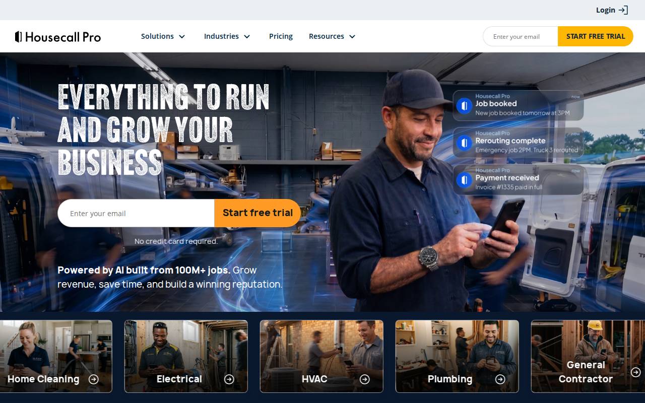 Screenshot of housecallpro.com