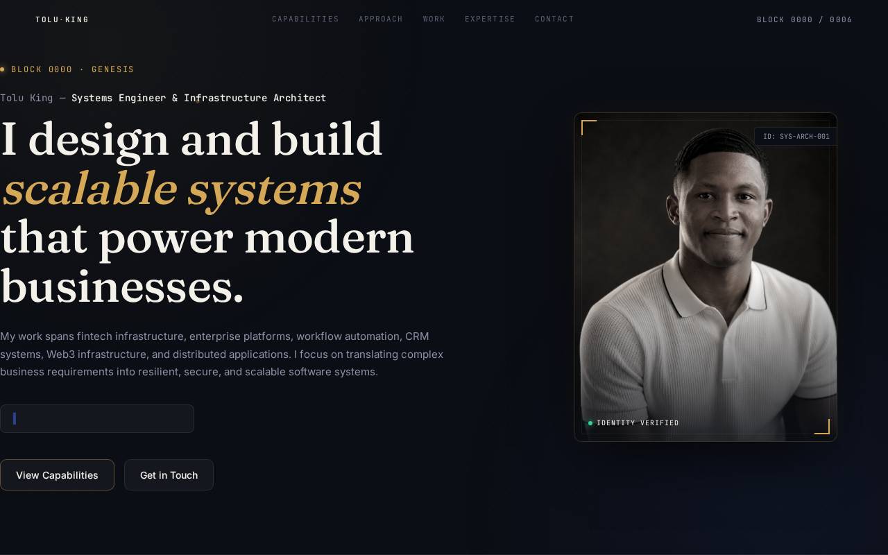 Screenshot of tolu-king-portfolio.vercel.app