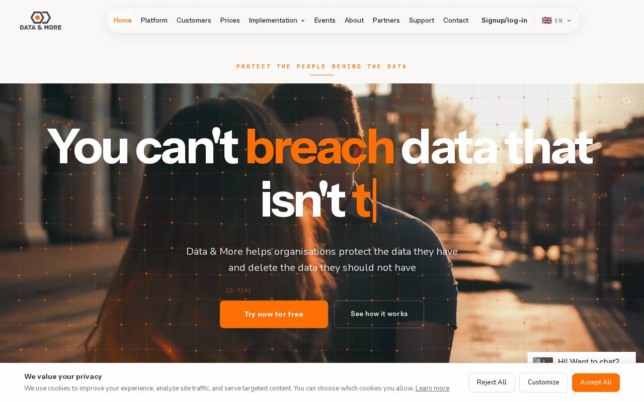 Screenshot of dataandmore.com