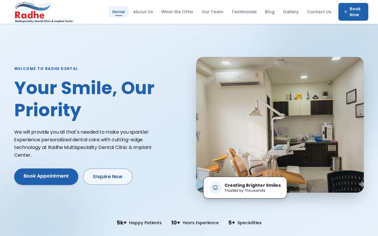Screenshot of radhedental.com