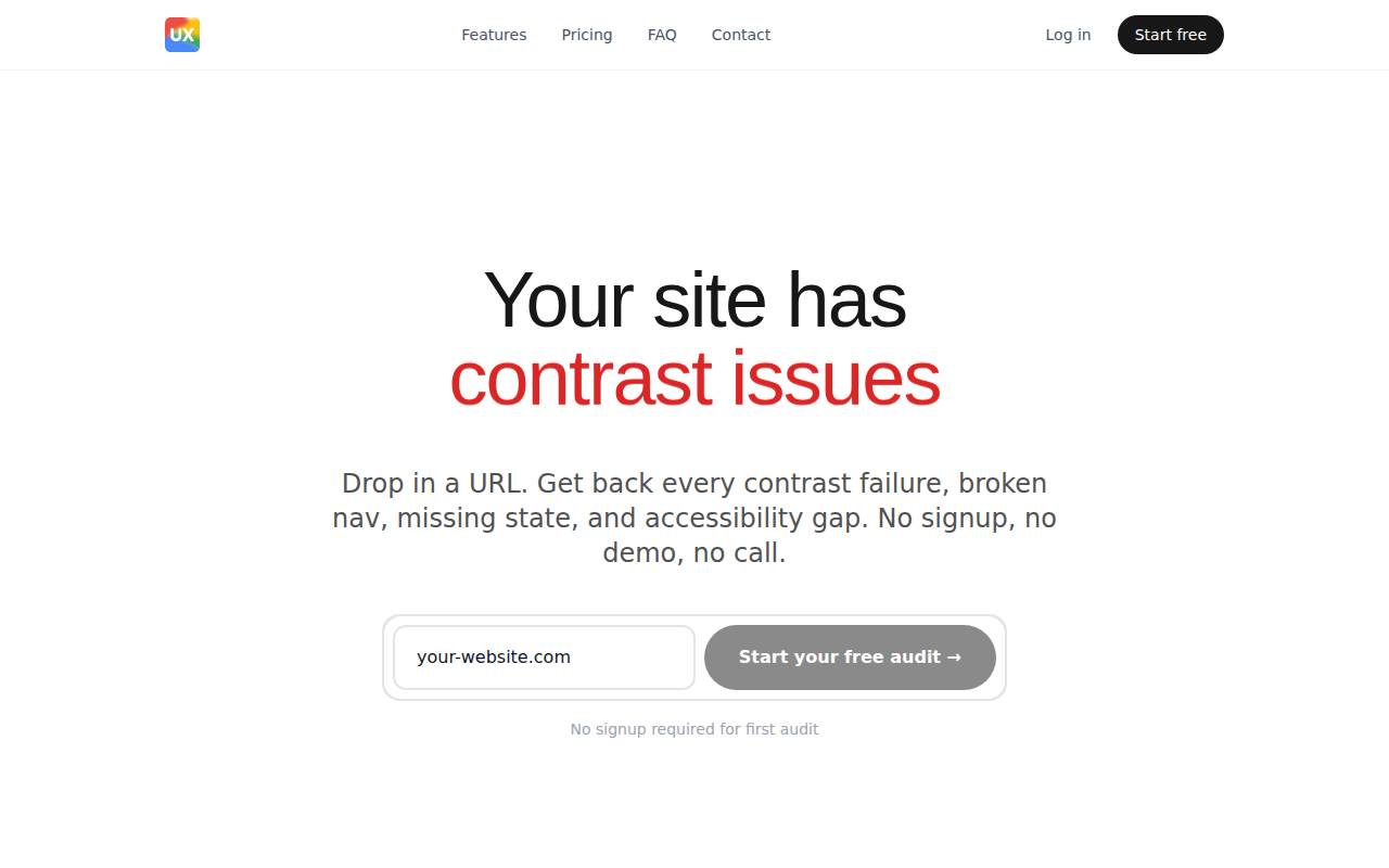 Screenshot of uxlens.io