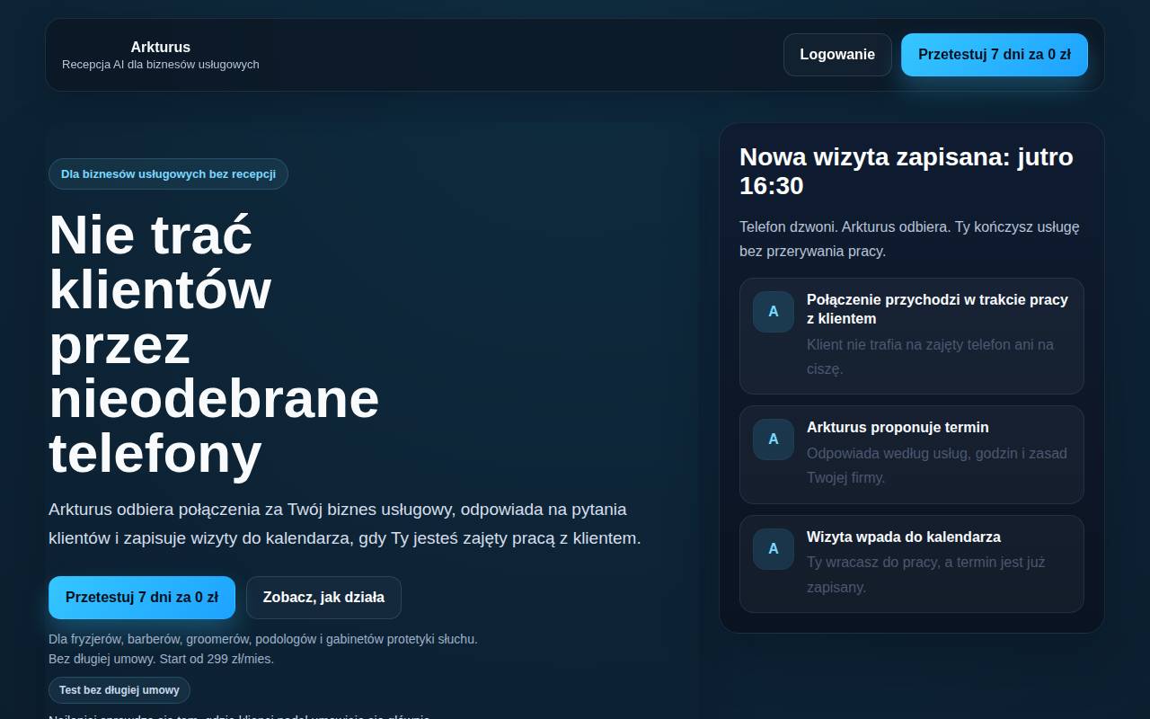 Screenshot of arkturus.pl