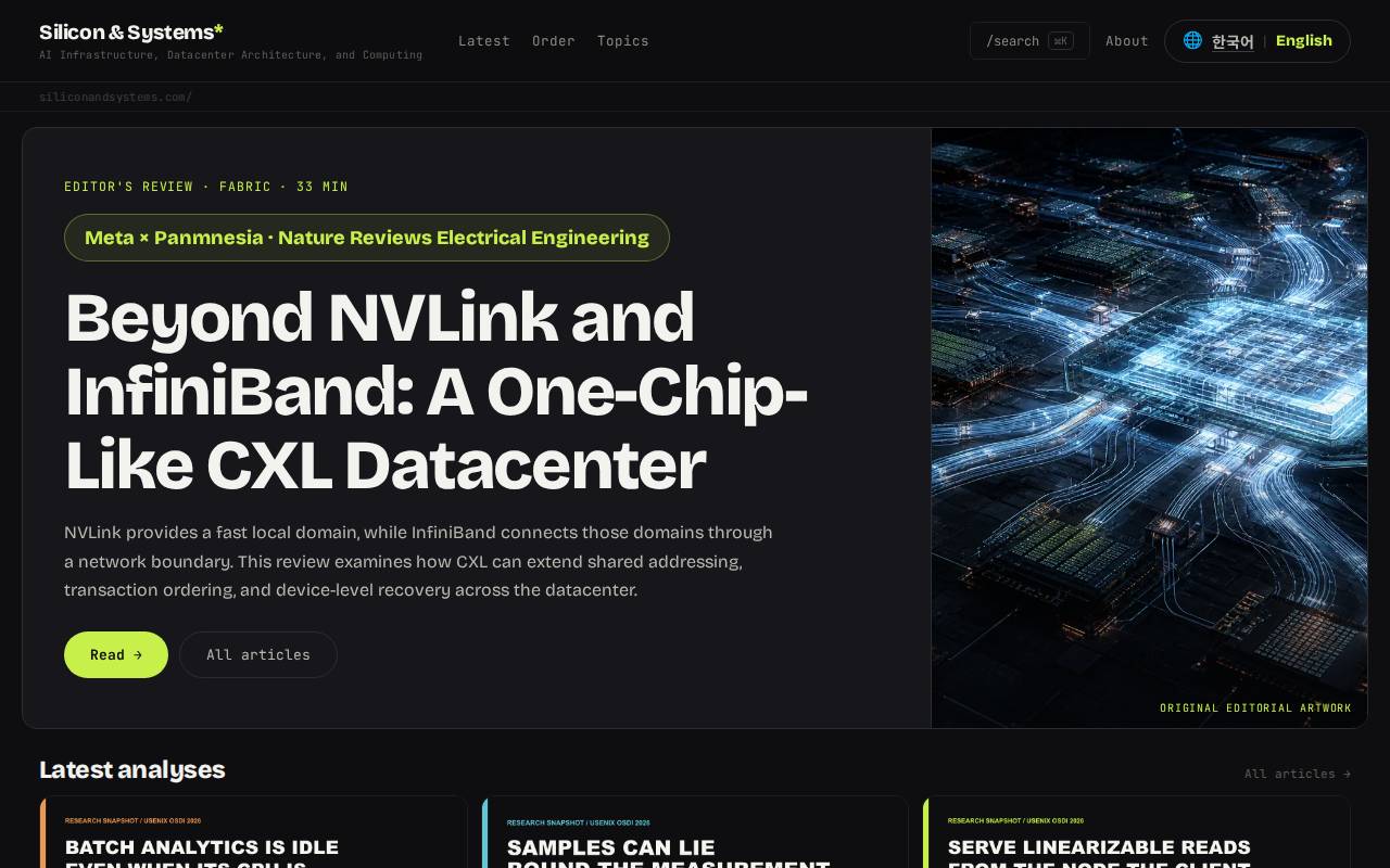 Screenshot of siliconandsystems.com