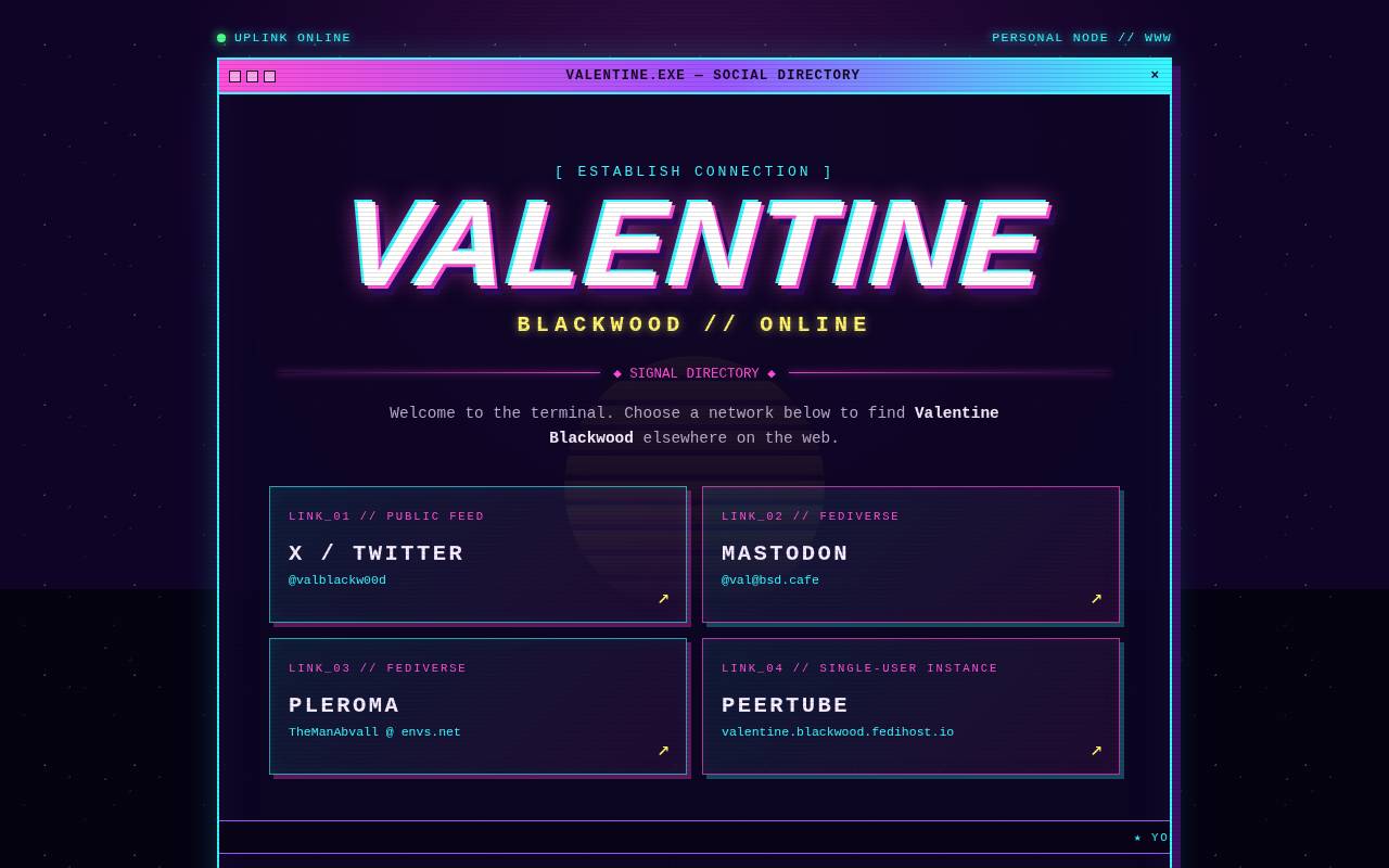 Screenshot of valentineblackwood.neocities.org