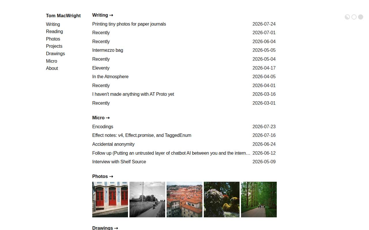 Screenshot of macwright.com