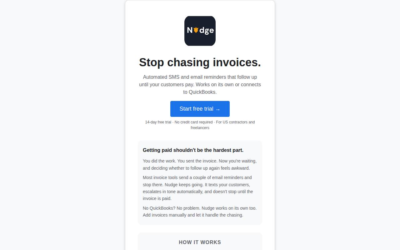 Screenshot of nudgepay.app