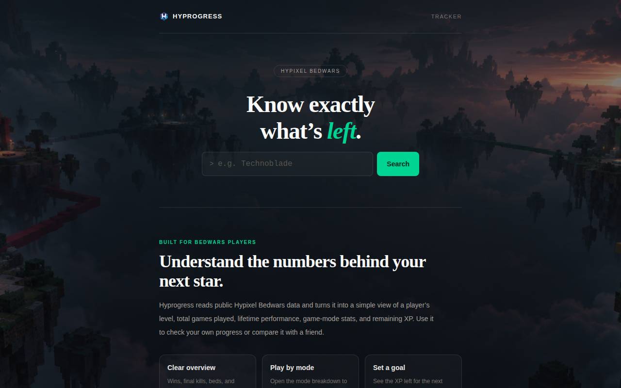 Screenshot of hyprogress.vercel.app