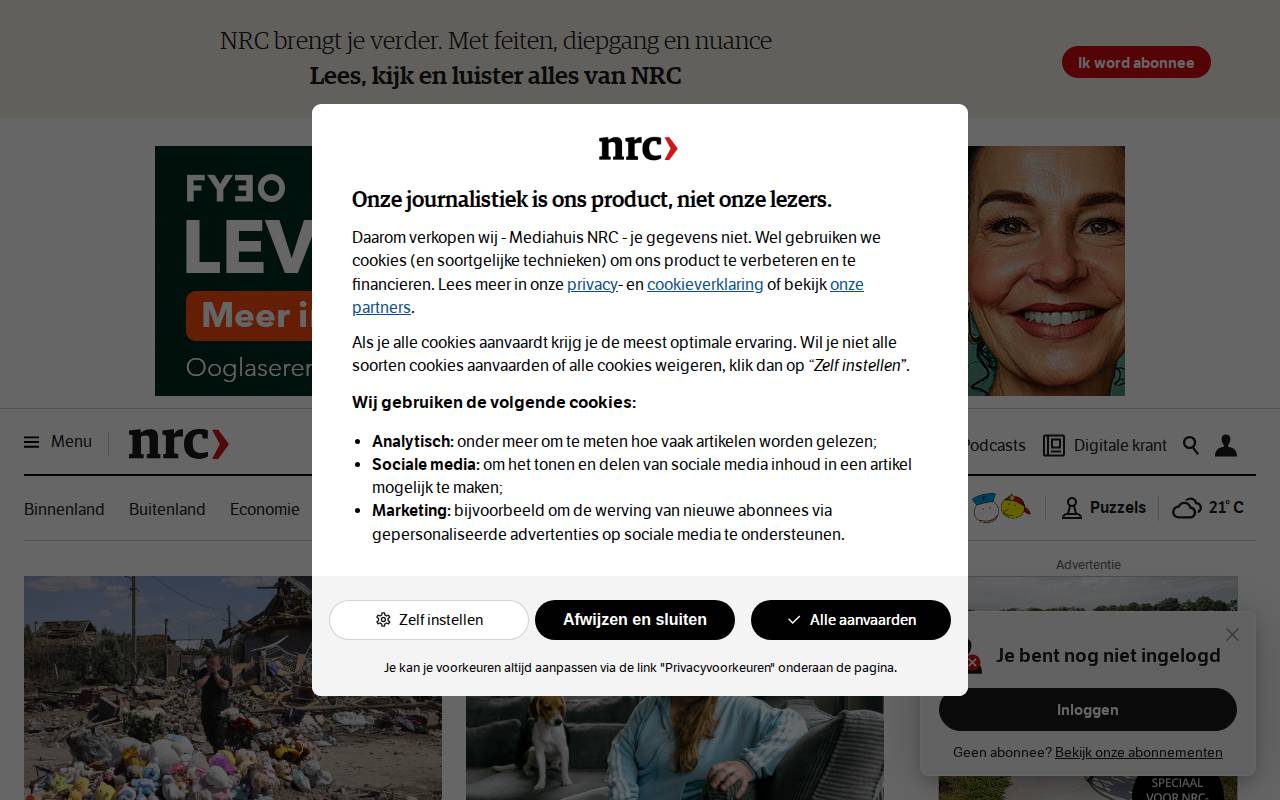 Screenshot of nrc.nl
