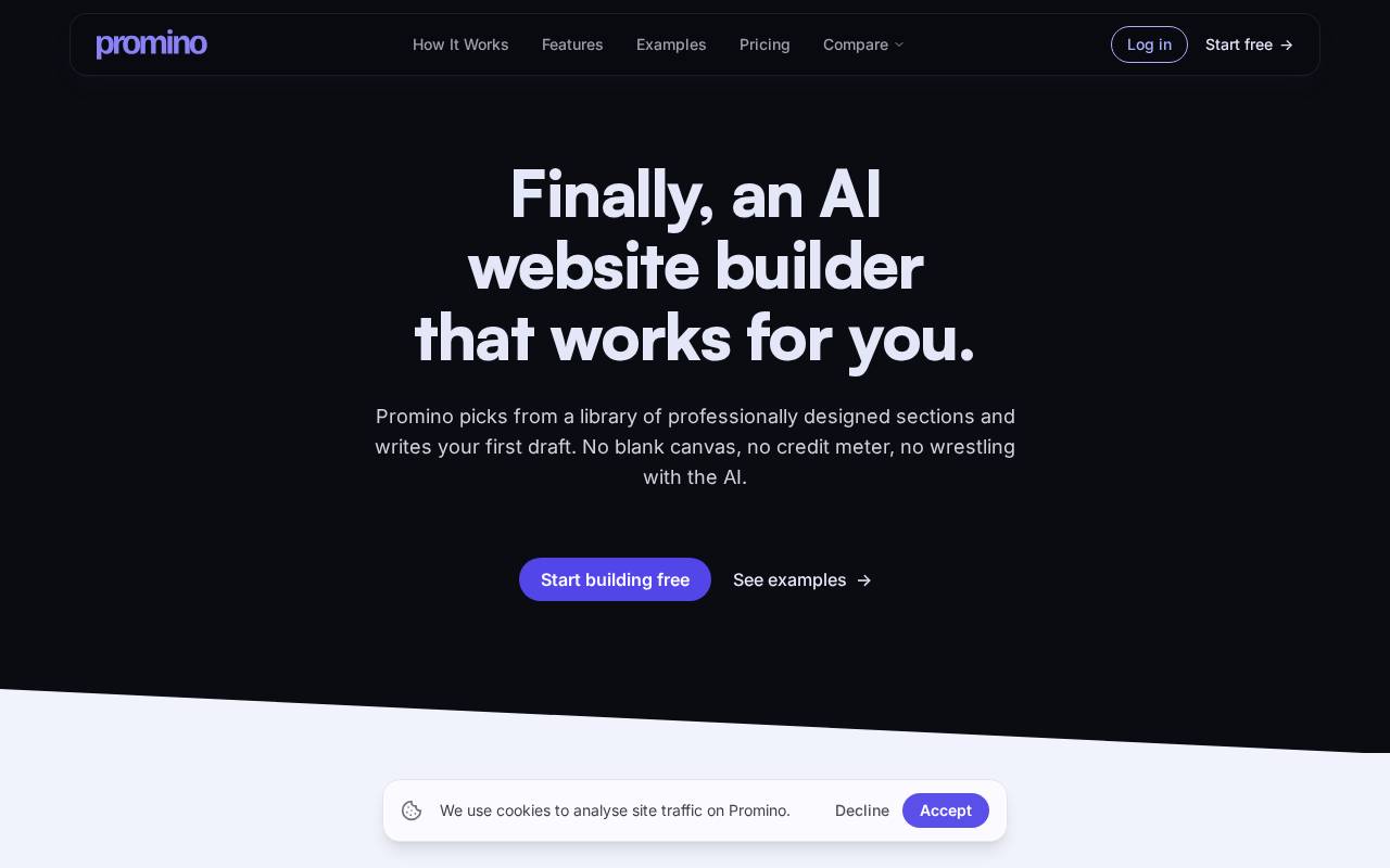 Screenshot of promino.co
