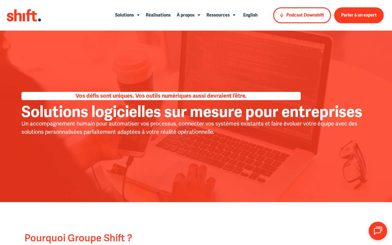 Screenshot of groupeshift.ca