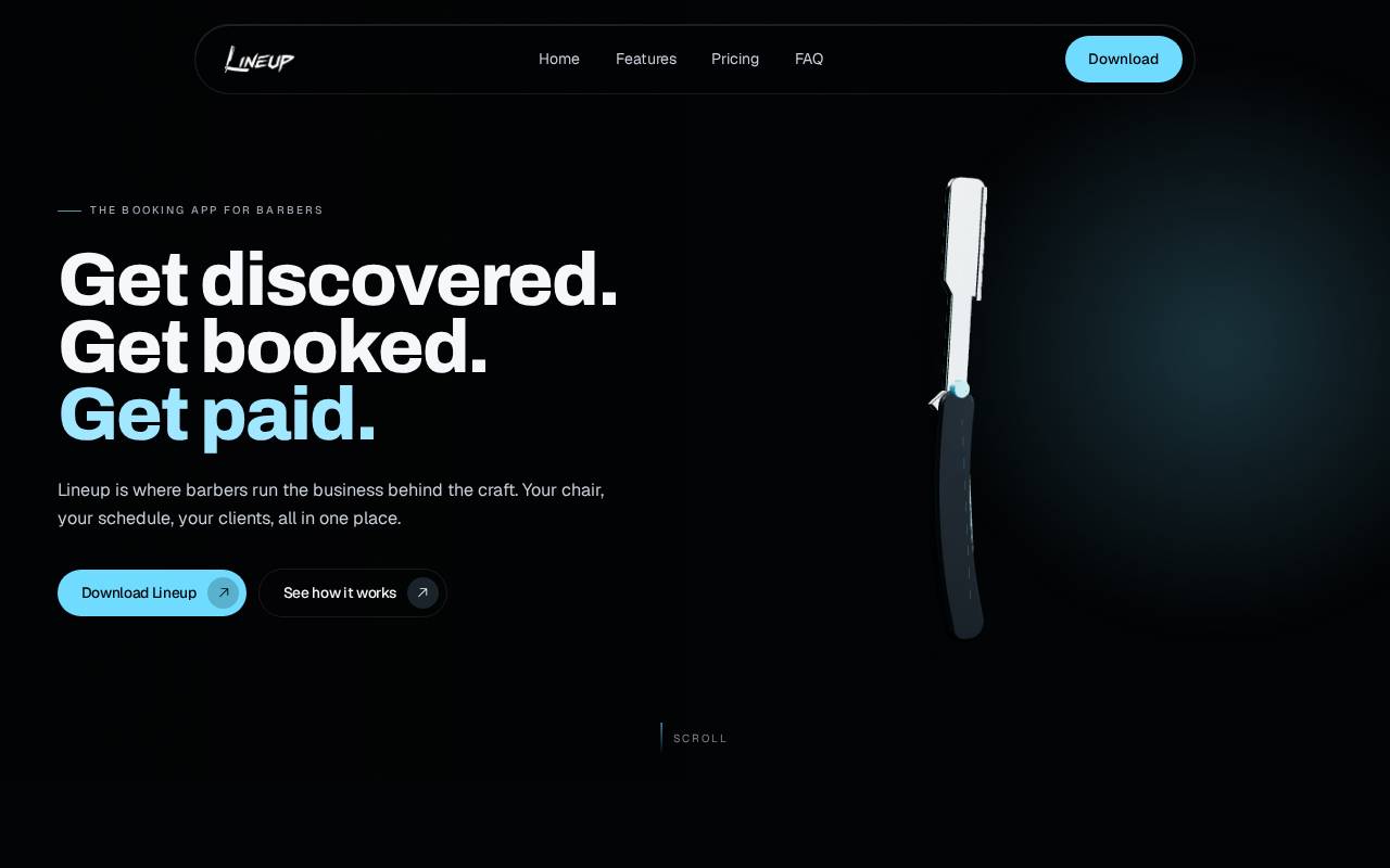 Screenshot of gotlineup.com