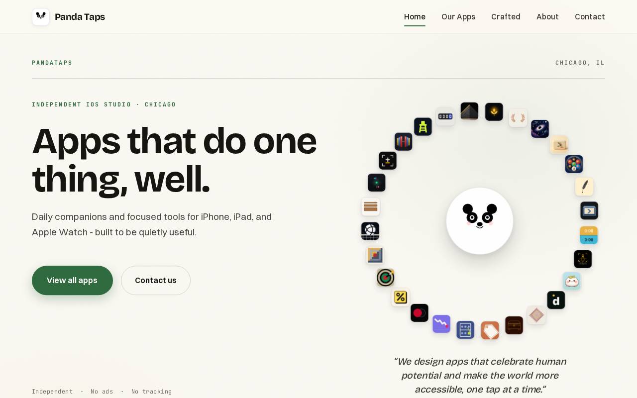 Screenshot of pandataps.com