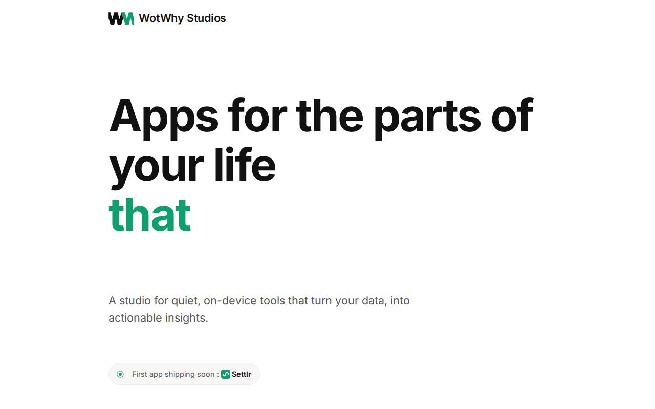 Screenshot of wotwhystudios.com