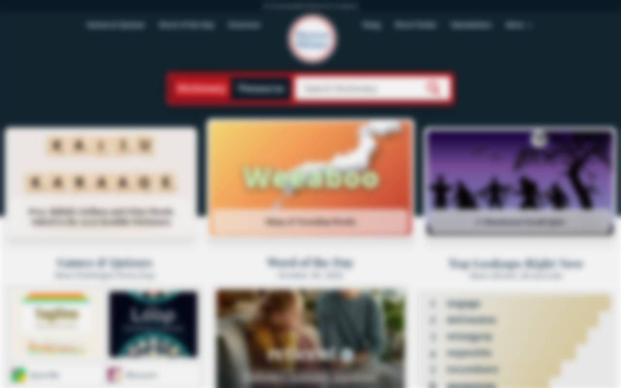 Screenshot of merriam-webster.com