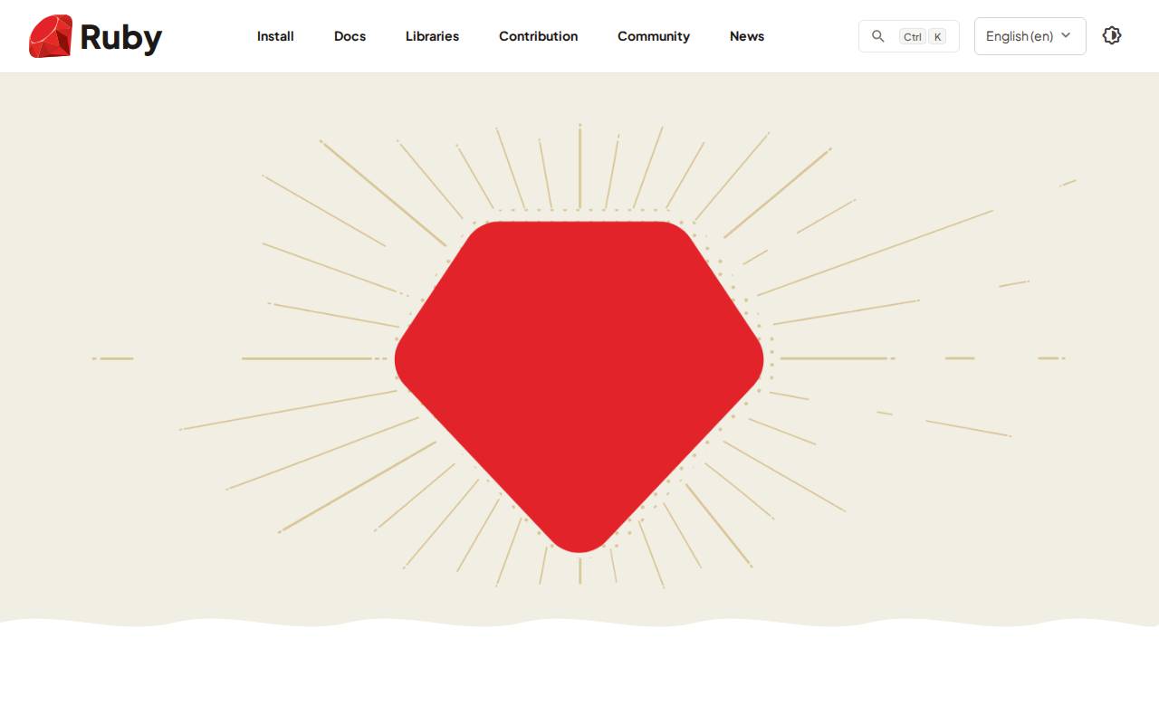 Screenshot of ruby-lang.org