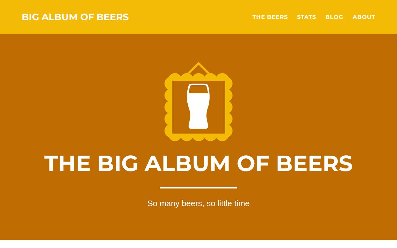 Screenshot of bigalbumofbeers.com