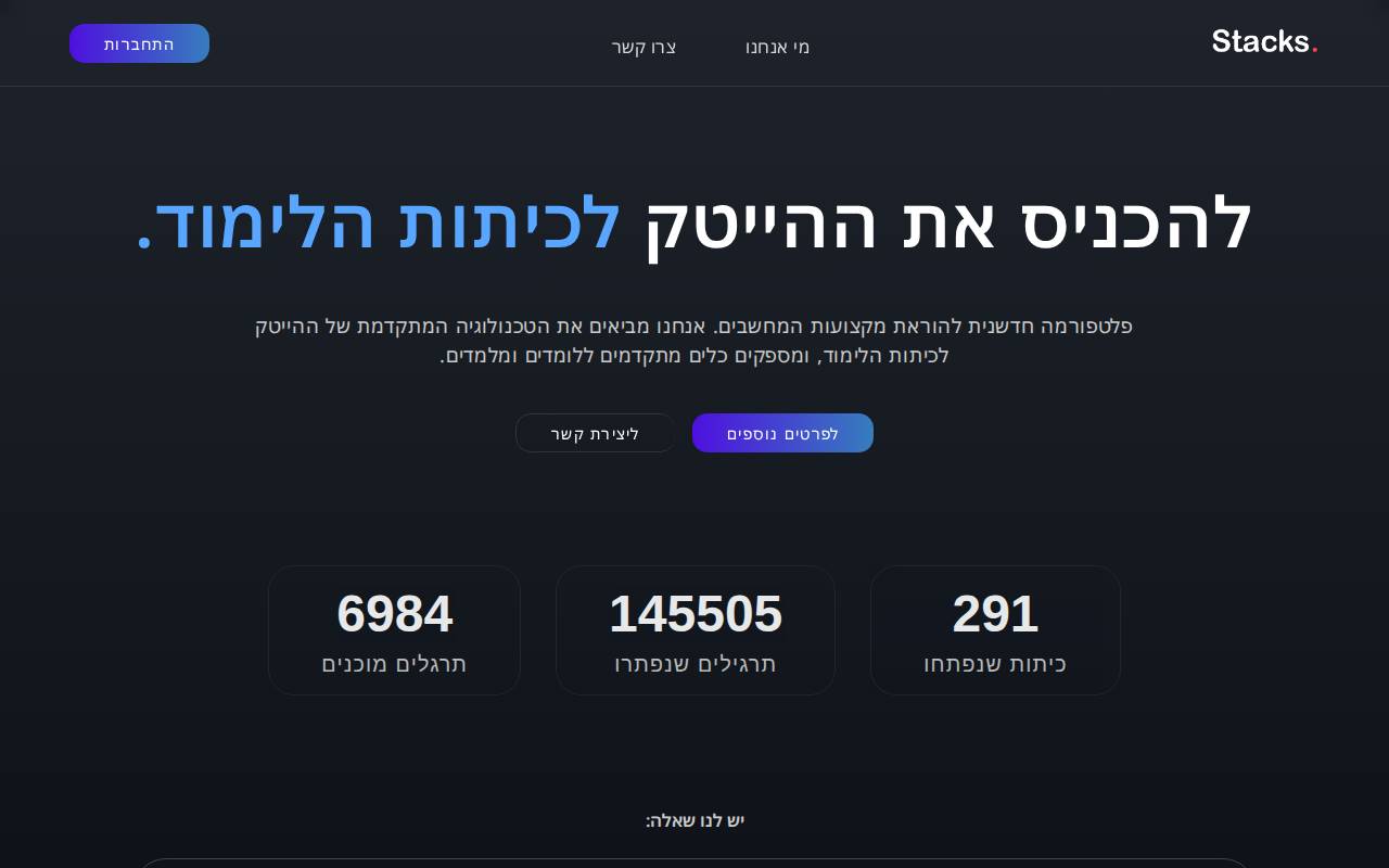 Screenshot of stacks.co.il